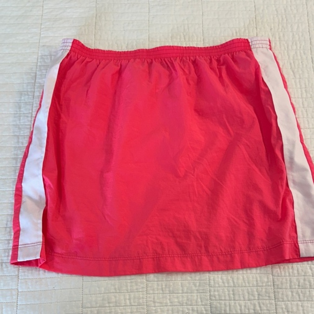 Vintage 80s Catalina Pink Tennis Skirt Neon Windbreaker Mini Sporty Preppy S